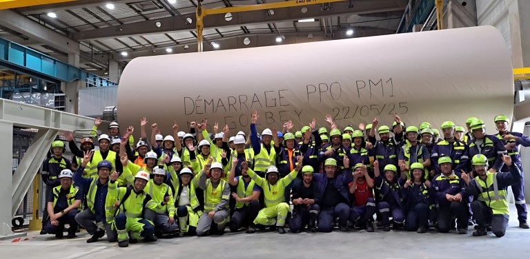 Milestone event with start of containerboard production at Norske Skog Golbey