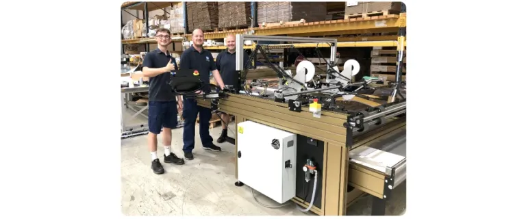 Taping machine installation